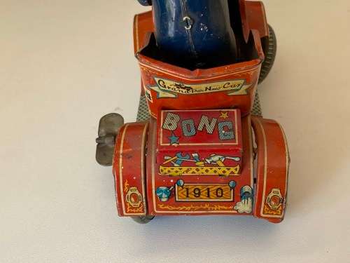 Antique 1950s Tin Litho Wind-up 1910 Model T, `Grand Pa`s New Car` (Yonezawa - Made in Japan)