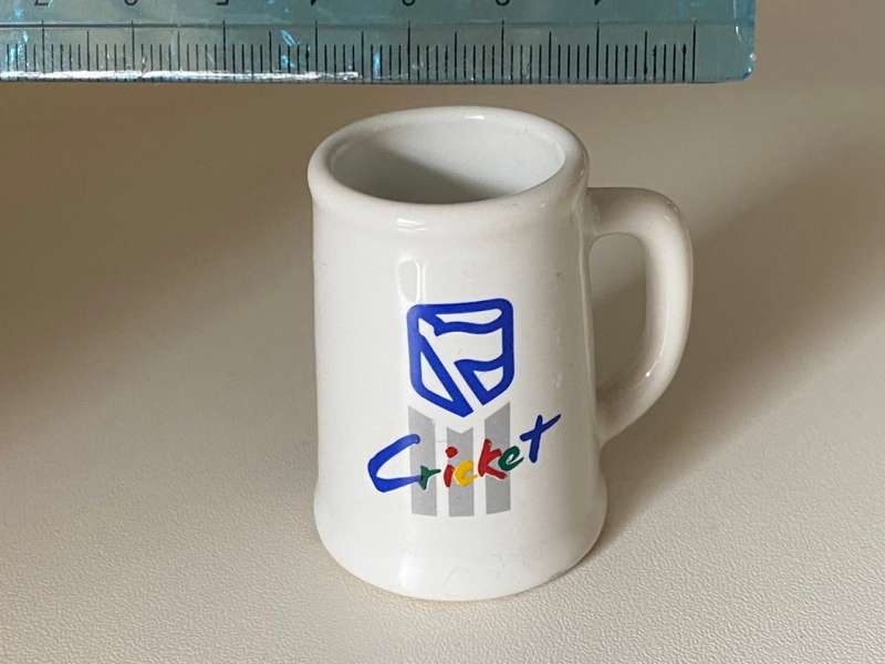 Standard Bank Cricket Ceramic Mini-Mug / Tot Glass - early 2000s