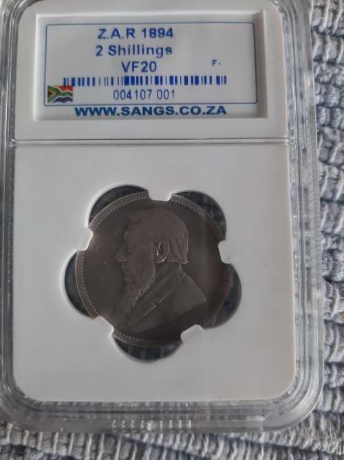 1894 2 shillings graded VF20 - F
