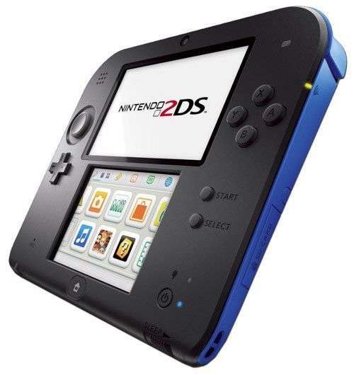 Nintendo 2DS (Black/Blue) - With 2 Games