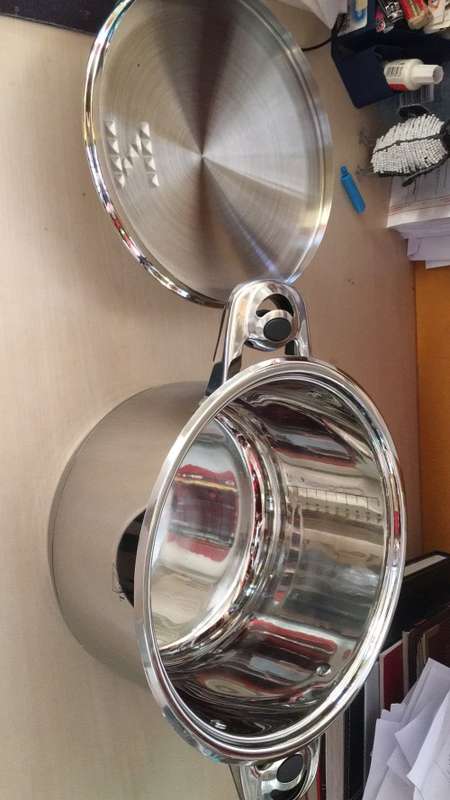 Stainless Steel casserole Ø 24CM(6.5L) 9 Layer Capsuled Set with Thermostat lids