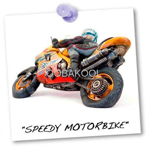 GUILLERMO FORCHINO COMIC ART / SPEEDY MOTORBIKE / OobaKool Official Forchino Dealer