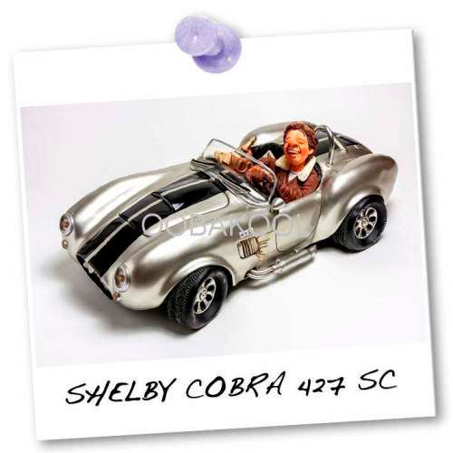 GUILLERMO FORCHINO COMIC ART / THE SHELBY COBRA 427 SC / SILVER / OobaKool Official Forchino Dealer