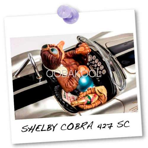 GUILLERMO FORCHINO COMIC ART / THE SHELBY COBRA 427 SC / SILVER / OobaKool Official Forchino Dealer