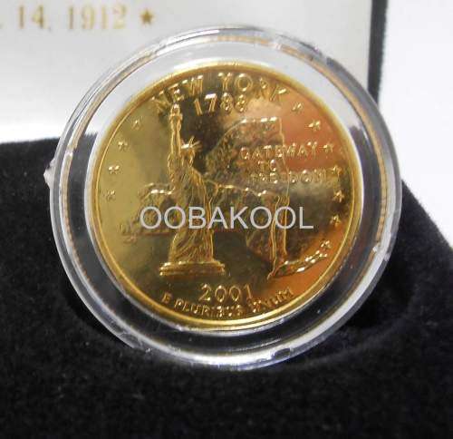COIN SET / RMS TITANIC / 100TH ANNIVERSARY TWO COIN SET / 24KT GOLD PLATED / OobaKool