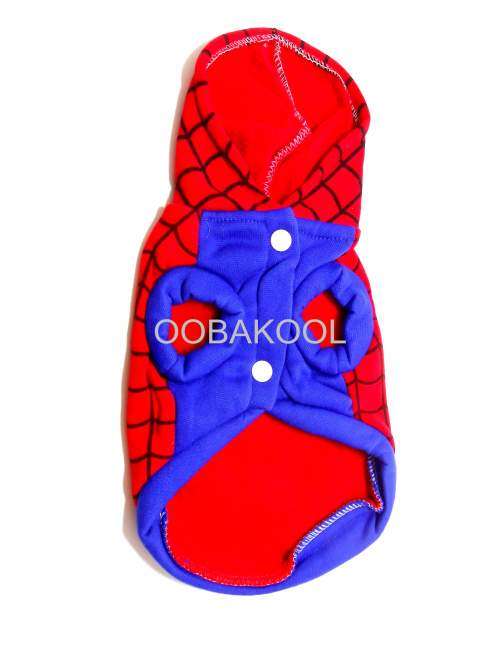 SPIDER DOG + SPIDER CAT / SPIDERMAN PET COSTUME OUTFIT / FITS SMALL HERO HOUND OR CAT / OobaKool