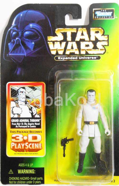 SALE!! -STAR WARS / GRAND ADMIRAL THRAWN / 3.75" HASBRO 1998 FIGURE / NEW ON CARD / OobaKool