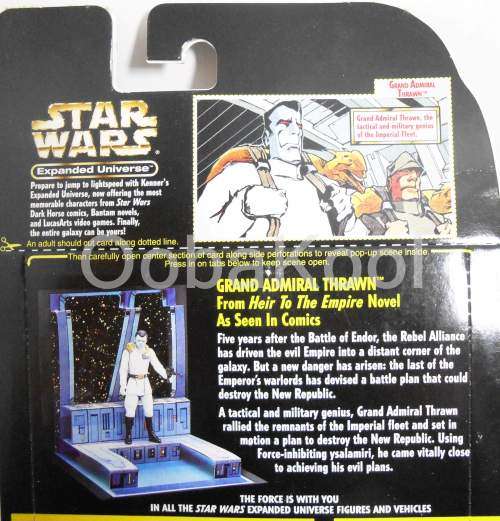 SALE!! -STAR WARS / GRAND ADMIRAL THRAWN / 3.75" HASBRO 1998 FIGURE / NEW ON CARD / OobaKool
