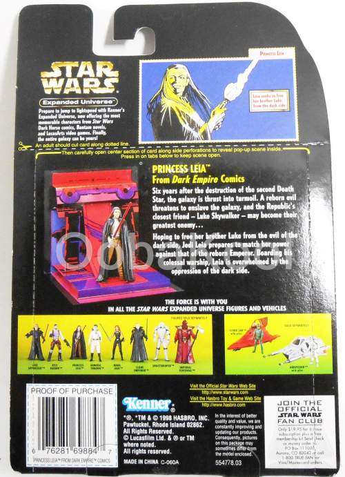 SALE!! -STAR WARS / PRINCESS LEIA / 3.75" HASBRO 1998 FIGURE / NEW ON CARD / OobaKool