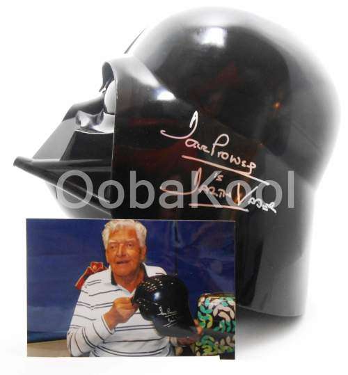 SALE!! -STAR WARS / DARTH VADER AUTOGRAPHED LIFE SIZE HELMET / BY VADER ACTOR DAVE PROWSE / OobaKool