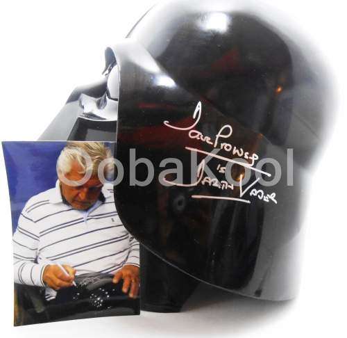 SALE!! -STAR WARS / DARTH VADER AUTOGRAPHED LIFE SIZE HELMET / BY VADER ACTOR DAVE PROWSE / OobaKool