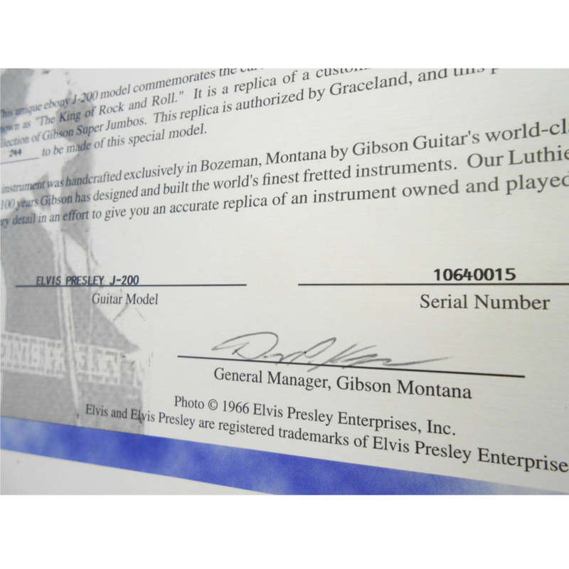 GIBSON J-200 / ELVIS "THE KING" GUITAR / Limited Edition #244 / Super Jumbo Semi Acoustic / OobaKool