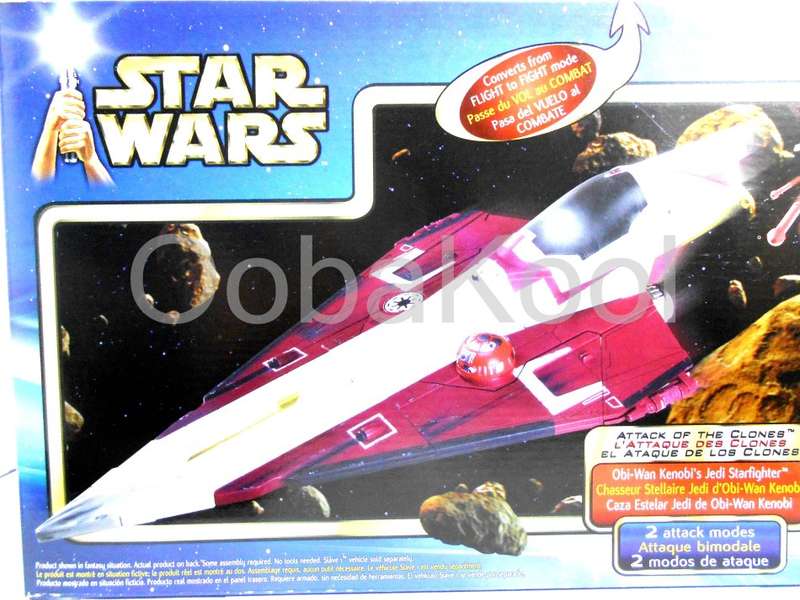 SALE!! - STAR WARS / OBI-WAN KENOBI'S JEDI STARFIGHTER / 2001 HASBRO VEHICLE / OobaKool