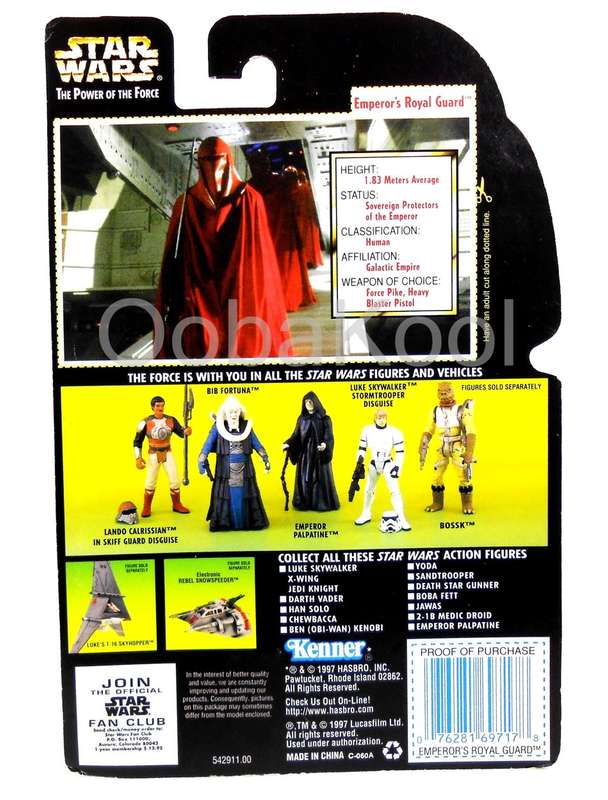 SALE!! - STAR WARS / EMPEROR'S ROYAL GUARD / 1997 HASBRO 3.75 INCH FIGURE / MOC / POTF / OobaKool