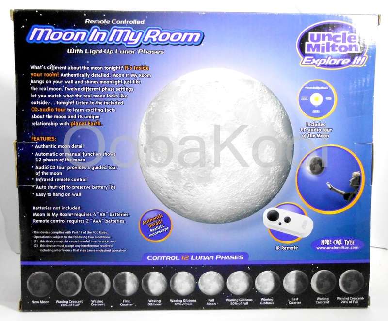 MOON IN MY ROOM / UNCLE MILTON - REMOTE CONTROLLED LIGHT-UP MOON / OobaKool