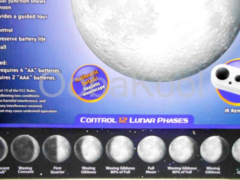 MOON IN MY ROOM / UNCLE MILTON - REMOTE CONTROLLED LIGHT-UP MOON / OobaKool