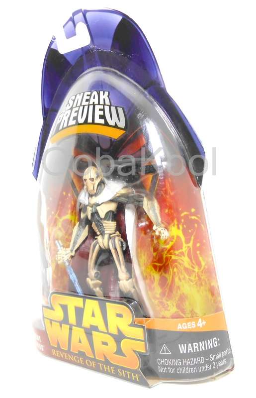 SALE!! -STAR WARS / GENERAL GRIEVOUS - SNEAK PREVIEW #14 / 2004 HASBRO 3.75" FIGURE / MOC / OobaKool