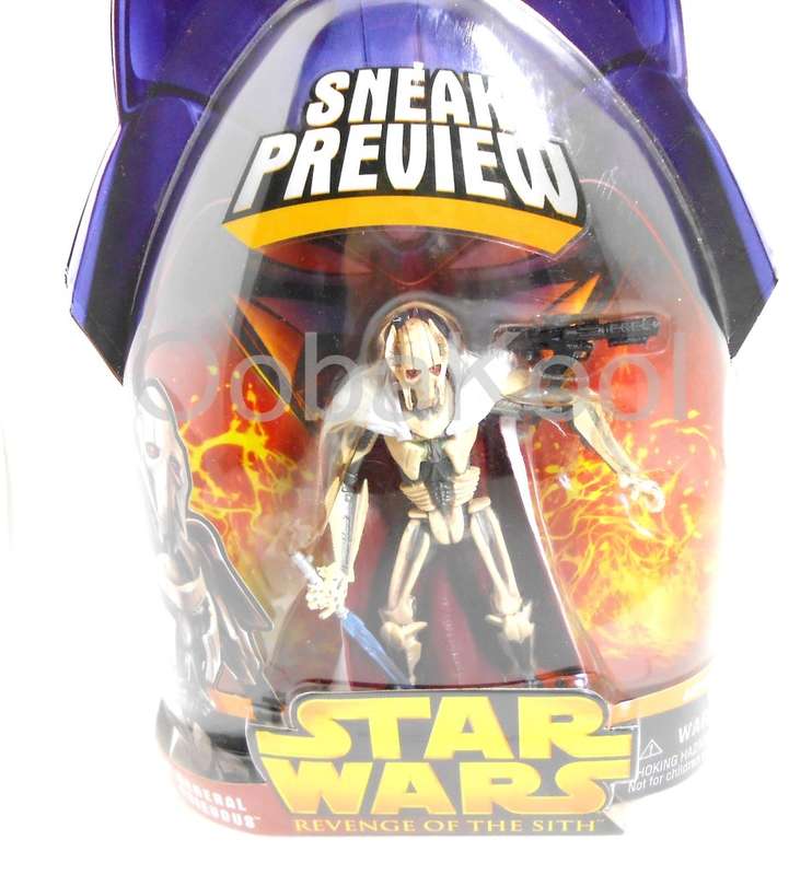SALE!! -STAR WARS / GENERAL GRIEVOUS - SNEAK PREVIEW #14 / 2004 HASBRO 3.75" FIGURE / MOC / OobaKool