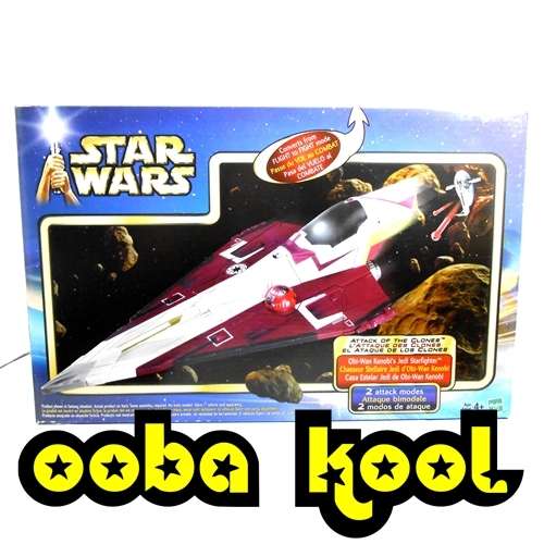 SALE!! - STAR WARS / OBI-WAN KENOBI'S JEDI STARFIGHTER / 2001 HASBRO VEHICLE / OobaKool