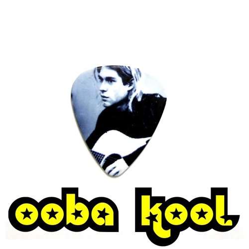NIRVANA - KURT COBAIN GUITAR PICK / ROCK N ROLL GUITAR PLECTRUM / 1mm DOUBLE-SIDED PRINT / OobaKool