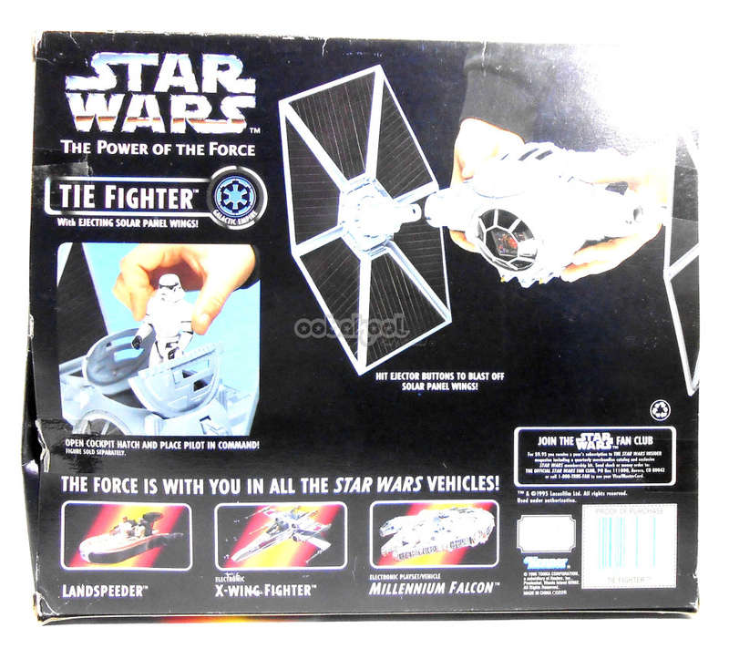 SALE!! - STAR WARS / TIE FIGHTER WITH EJECTING SOLAR PANEL WINGS / 1995 KENNER / BIB / OobaKool