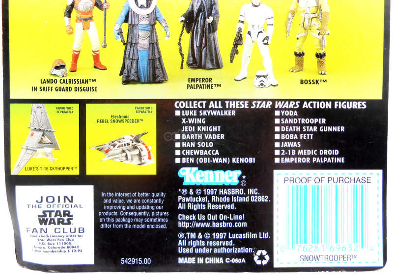 Star Wars / Snowtrooper / POTF Collection / 1997 Kenner 3.75 Inch Action Figure / MOC
