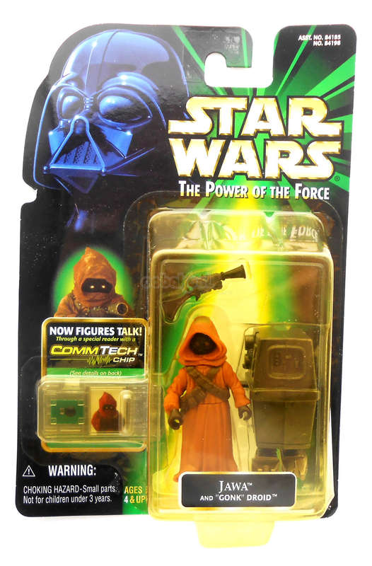 Star Wars / Jawa + Gonk Droid / POTF Collection / 1999 Hasbro 3.75 Inch Action Figure / MOC