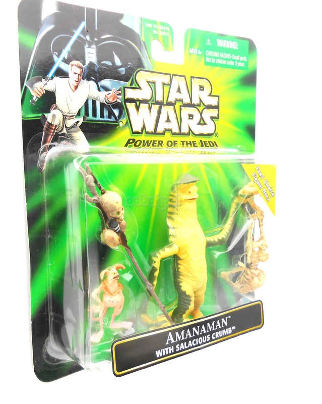 Star Wars / Amanaman with Salacious Crumb / POTF Collection / 2001 Hasbro 3.75" Action Figure / MOC