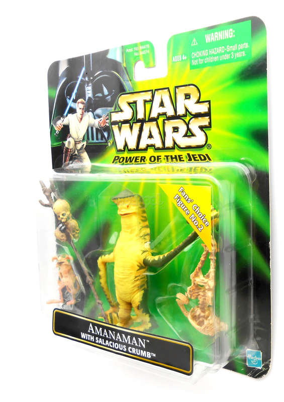 Star Wars / Amanaman with Salacious Crumb / POTF Collection / 2001 Hasbro 3.75" Action Figure / MOC