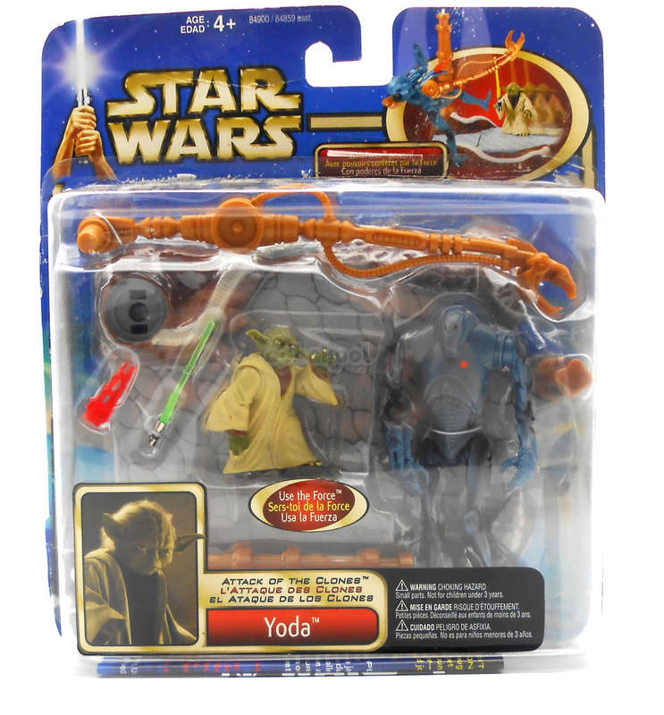 Star Wars / Yoda / Attack Of The Clones / 2002 Hasbro 3.75" Series Action Figure / MOC