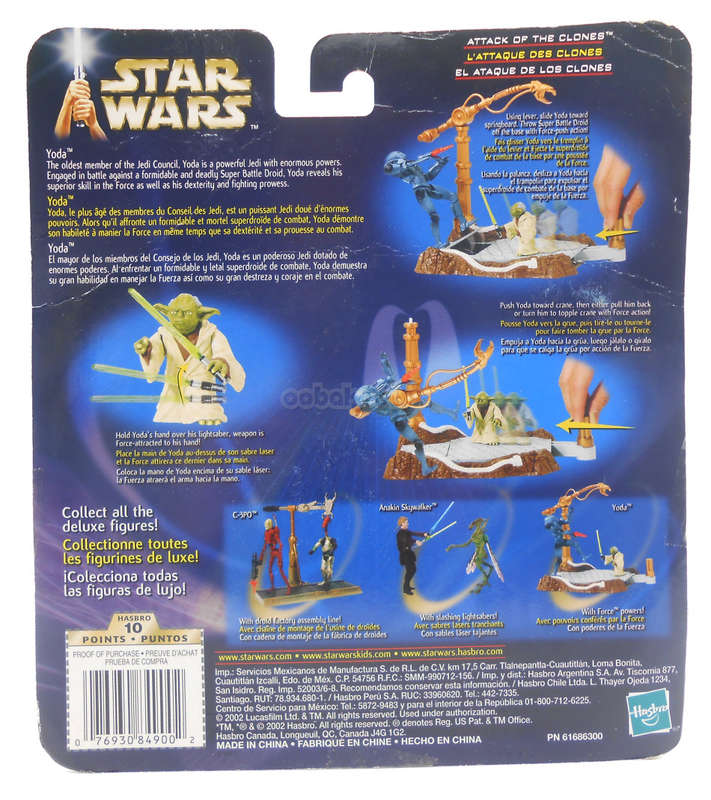 Star Wars / Yoda / Attack Of The Clones / 2002 Hasbro 3.75" Series Action Figure / MOC