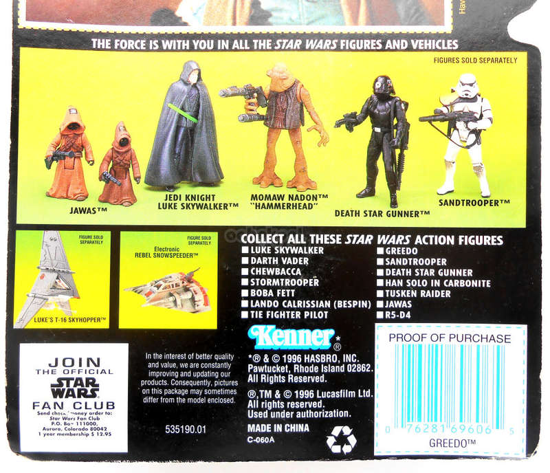 Star Wars / Greedo / POTF Collection / 1995 Kenner 3.75 Inch Action Figure / MOC