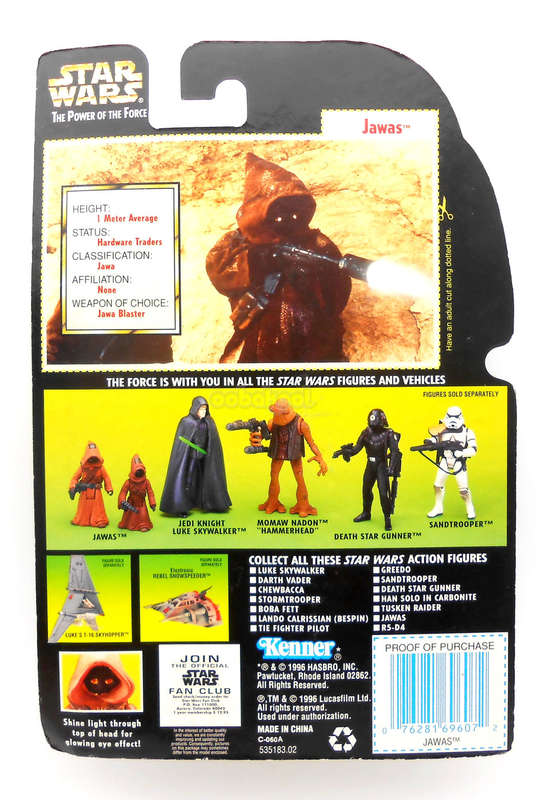 Star Wars / Jawas with Glowing Eyes / POTF Collection / 1996 Kenner 3.75" Action Figure / MOC