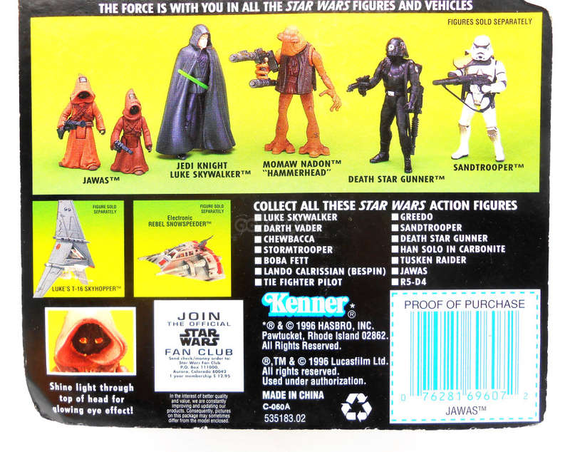 Star Wars / Jawas with Glowing Eyes / POTF Collection / 1996 Kenner 3.75" Action Figure / MOC