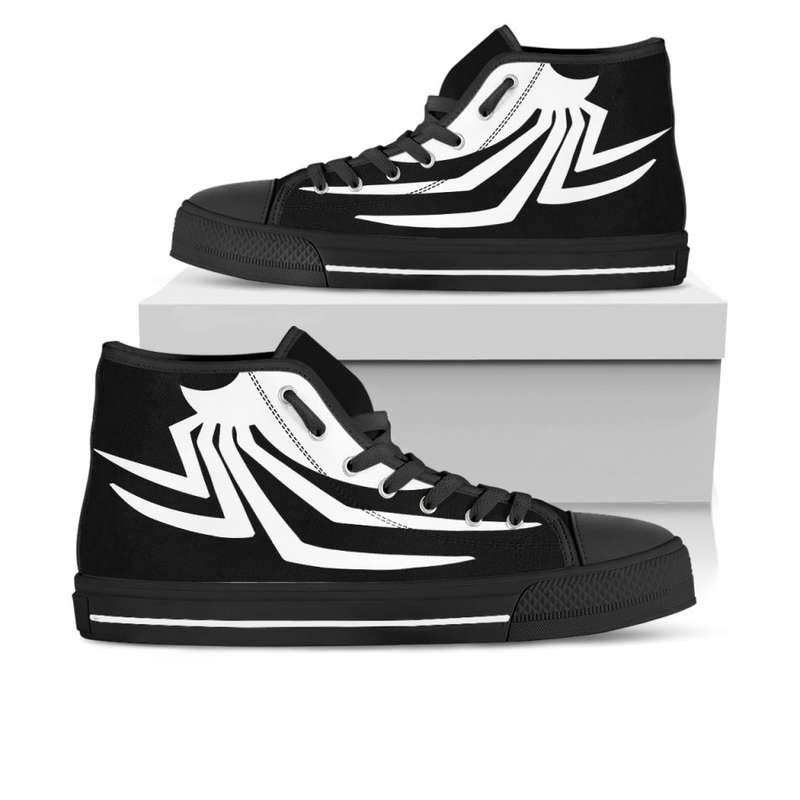 SPIDERMAN / SPIDER LOGO / Limited Edition Comic Concept High Top Sneakers / Black Sole / OobaKool