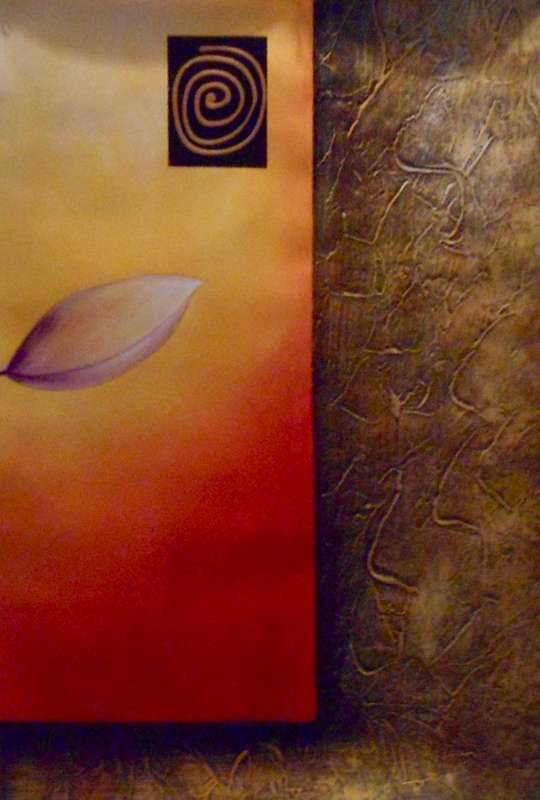 Japanese Style Flowers in Vase / 5-Piece Mega Oil Painting On Canvas / Unframed / STOCK CLEARANCE!!!