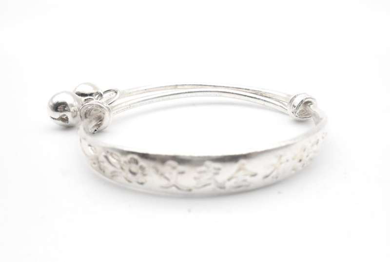 New Baby Girl Blessings Silver Bracelet Bells / STOCK CLEARANCE!!!!