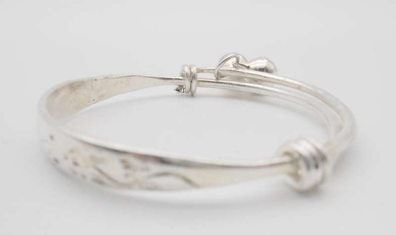 New Baby Girl Blessings Silver Bracelet Bells / STOCK CLEARANCE!!!!