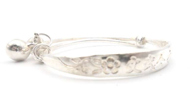 New Baby Girl Blessings Silver Bracelet Bells / STOCK CLEARANCE!!!!