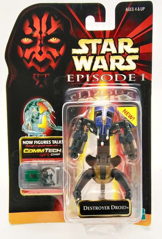 Star Wars / Destroyer Droid with CommTech Chip / Episode 1 / 1998 Hasbro / Mint on Card
