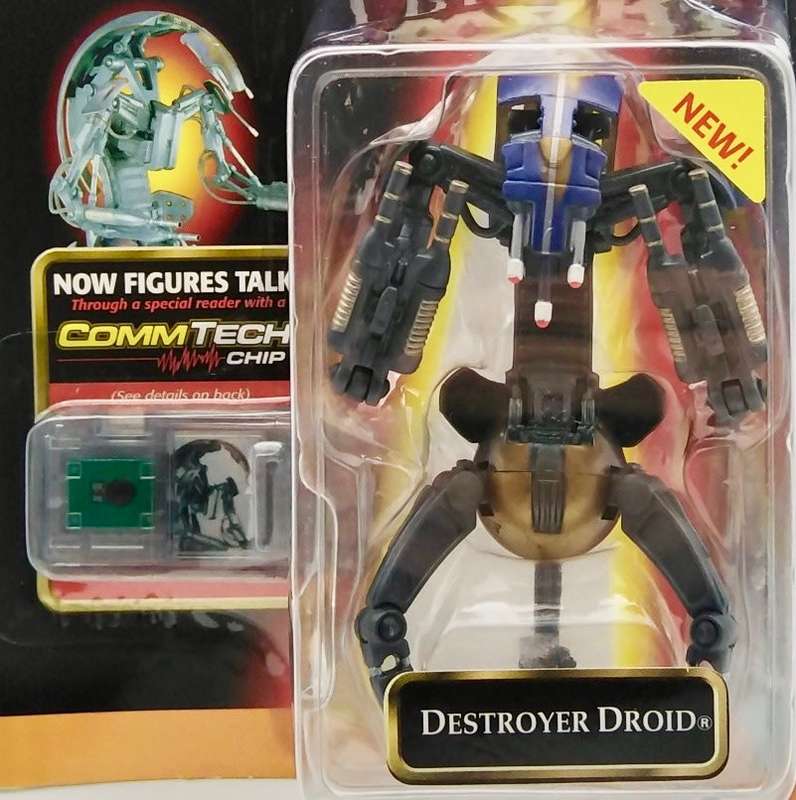 Star Wars / Destroyer Droid with CommTech Chip / Episode 1 / 1998 Hasbro / Mint on Card