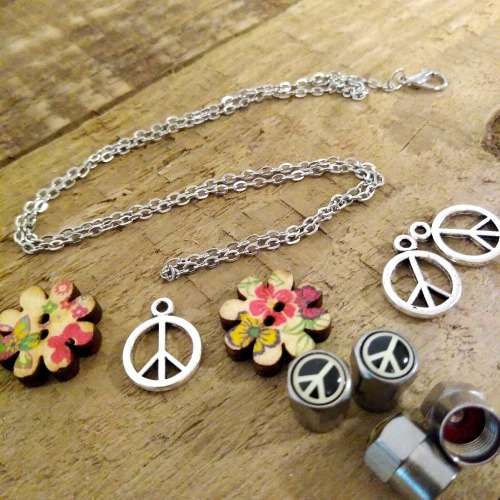 CLEARANCE SALE | 10 Piece - Peace Sign Pendant Charms With Chain AND More...