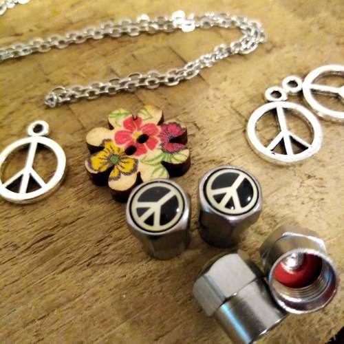 CLEARANCE SALE | 10 Piece - Peace Sign Pendant Charms With Chain AND More...