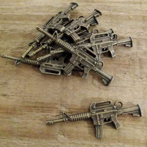CLEARANCE SALE | 9 X Machine Gun Charms | Multi-use