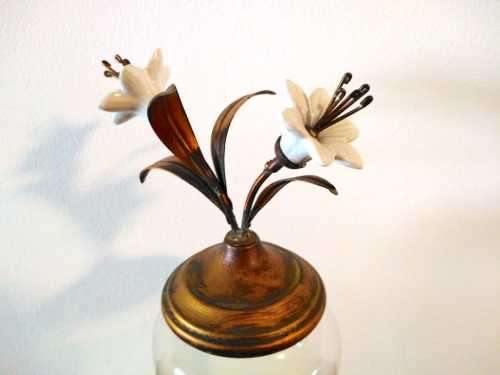CLEARANCE SALE | Unbeatable Value | Stunning Vintage Floral Glass Jar and Condiments Set