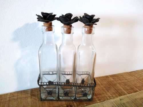 CLEARANCE SALE | Unbeatable Value | Stunning Vintage Floral Glass Jar and Condiments Set