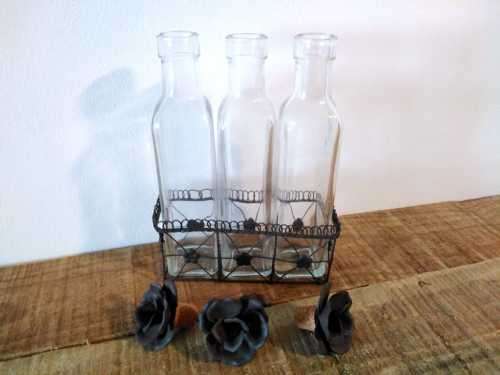CLEARANCE SALE | Unbeatable Value | Stunning Vintage Floral Glass Jar and Condiments Set