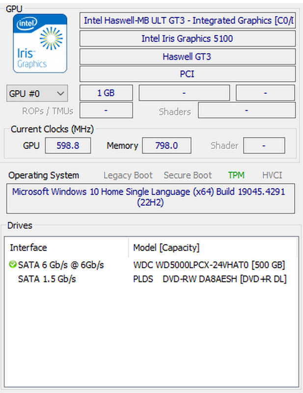 Lenovo i5 Laptop 4Gb RAM-500Gb HDD