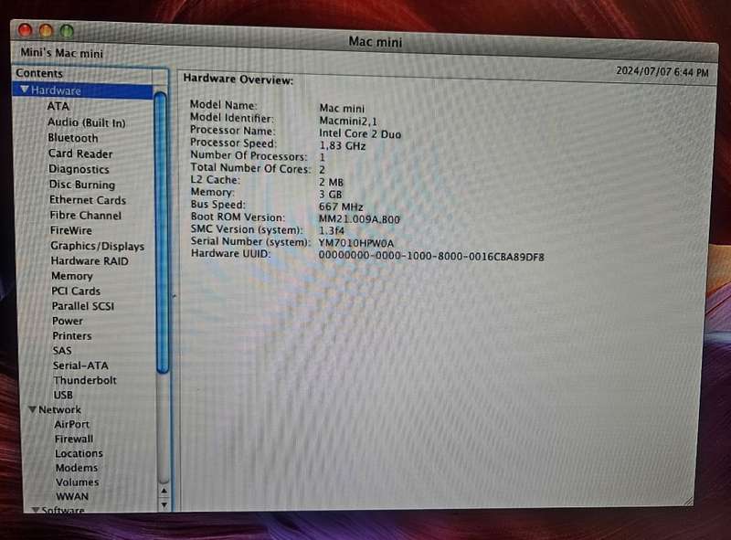 Mac Mini 2006 - Upgraded -Win 10 & OSX 10.6 dual boot