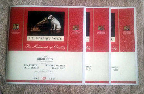SET OF 3 HIS MASTER VOICE LP'S